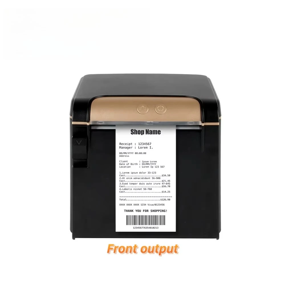 

Desktop 80 Mm Thermal Receipt Printer Pos System Front Output BT WIFI Restaurant Bill Printer
