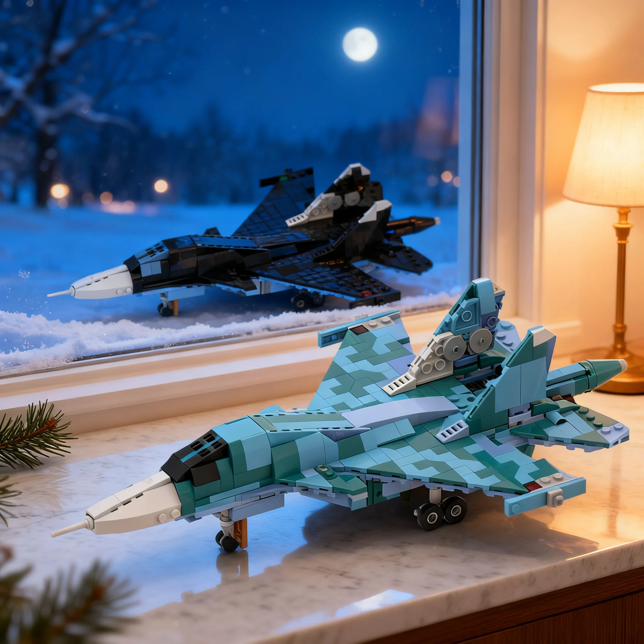 548pcs MOC Creator Expert Sukhoi SU-34 1 70 Scale Model Building Blocks Christmas Gift Construction Toy Decorative Collection