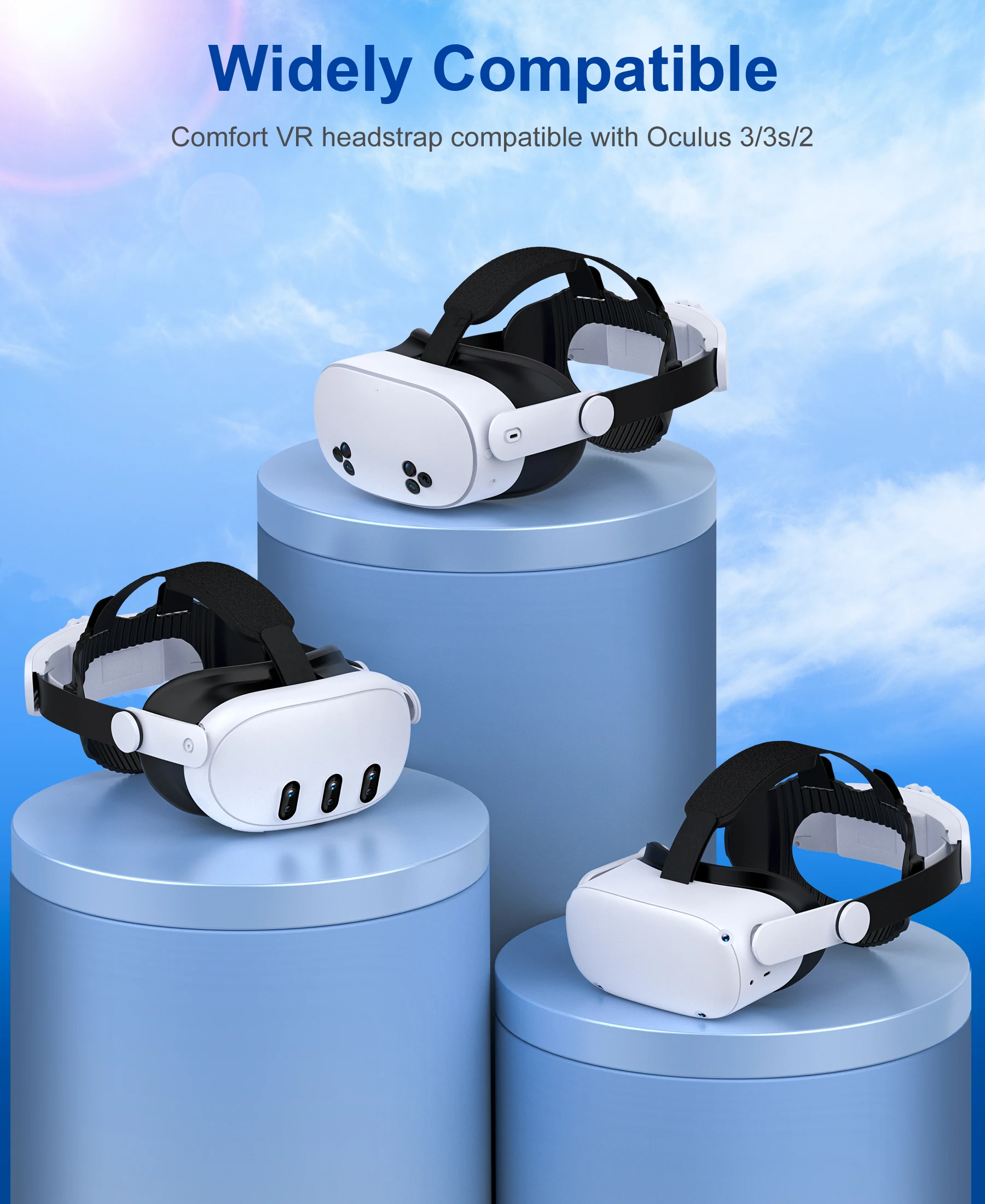 BEBONCOOL 8000mAh MV1000 Head Strap For Meta Quest 3S/Quest 3/Quest 2 Battery Head Strap Compatible for Oculus Head Strap