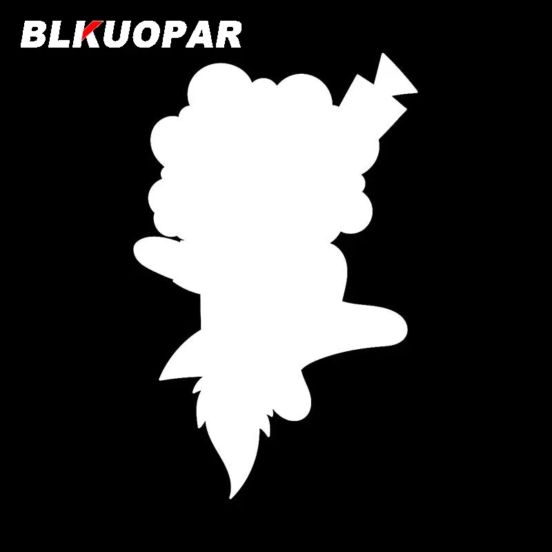 BLKUOPAR For Cartoon Creature Is Flying Using Rocket Launcher Car Stickers Creative Sunscreen Decals Cute Motorcycle Car Styling