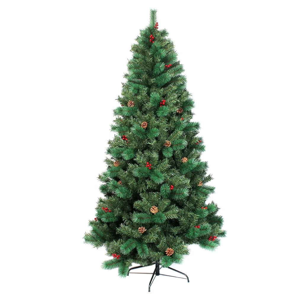 

Amazon 7FT Slim PET and PVC pine nut Christmas tree set 210CM Christmas tree decorations