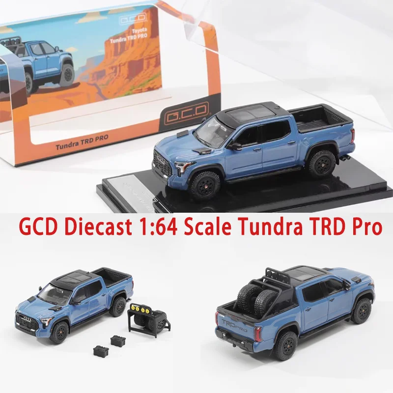 GCD Diecast 1:64 Scale Tundra TRD Pro Alloy Simulation Car Model Static Display Collectibles Boy Gift Toy Decoration