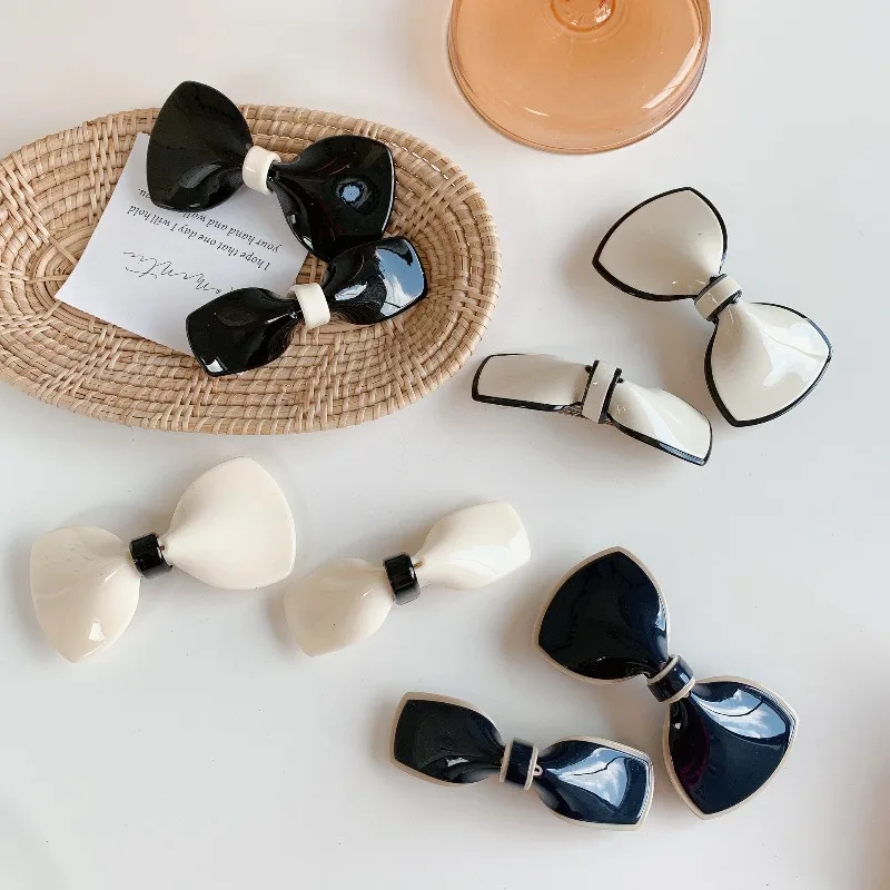 

New Bow Hair Clip Hair Accessory Korean Minimalist Straight Clip Women's Bangs Clip Elegant Hairpin