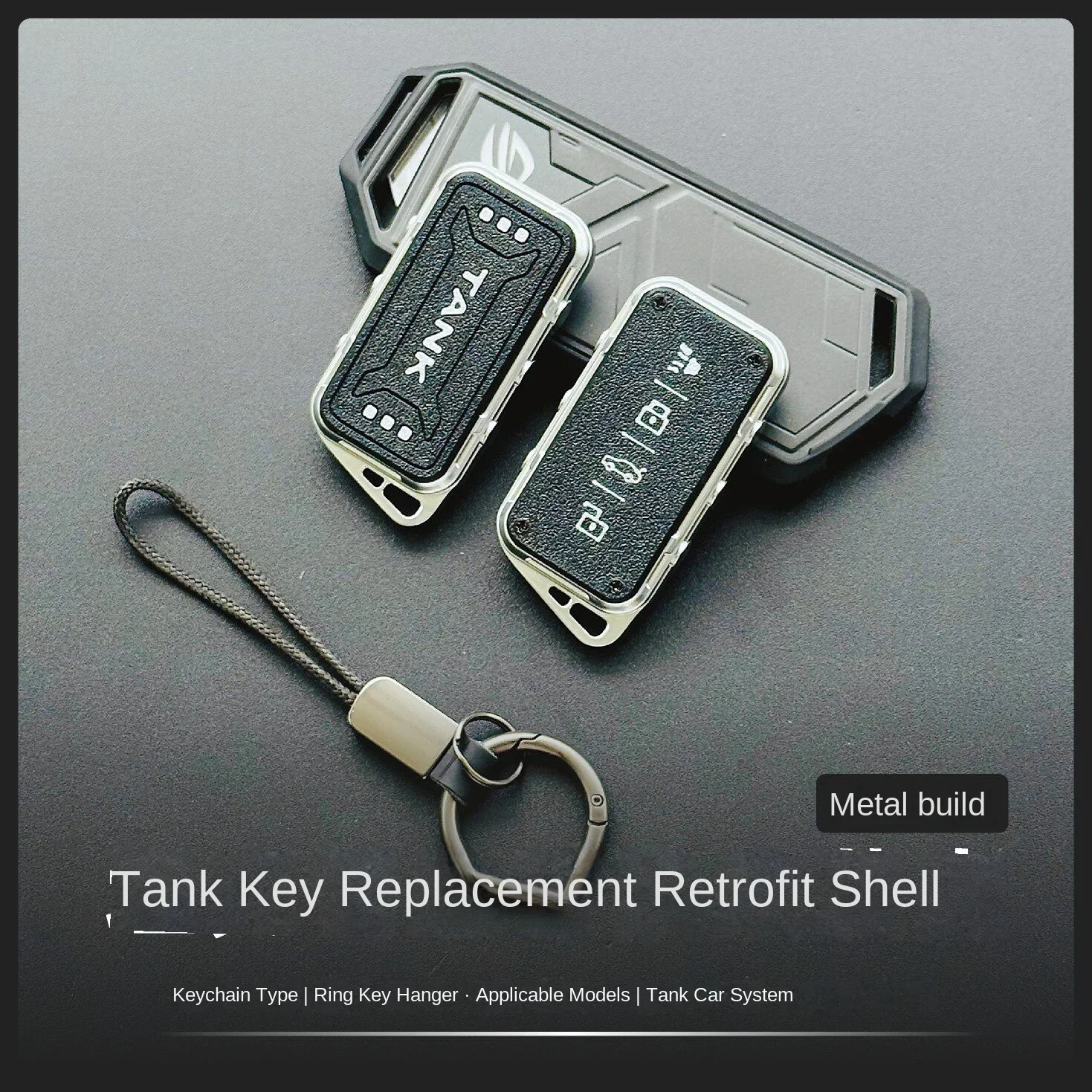 Suitable for Tank 300, New Energy 400/500/700, Car Key Non Destructive Replacement, Modified Shell, Metal Protective Cover