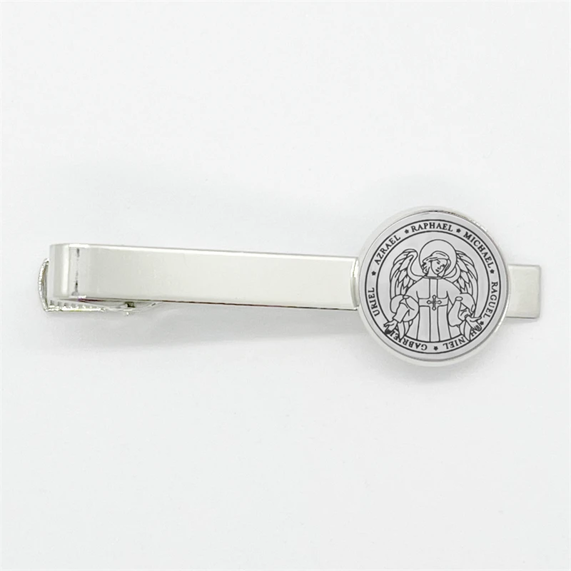 Pince Amulette Alisman Michael, Bijoux Ronds Faits à la Main, Pierres Précieuses en Verre, Cadeau, Sept Motifs d'Archanges, Haute Qualité