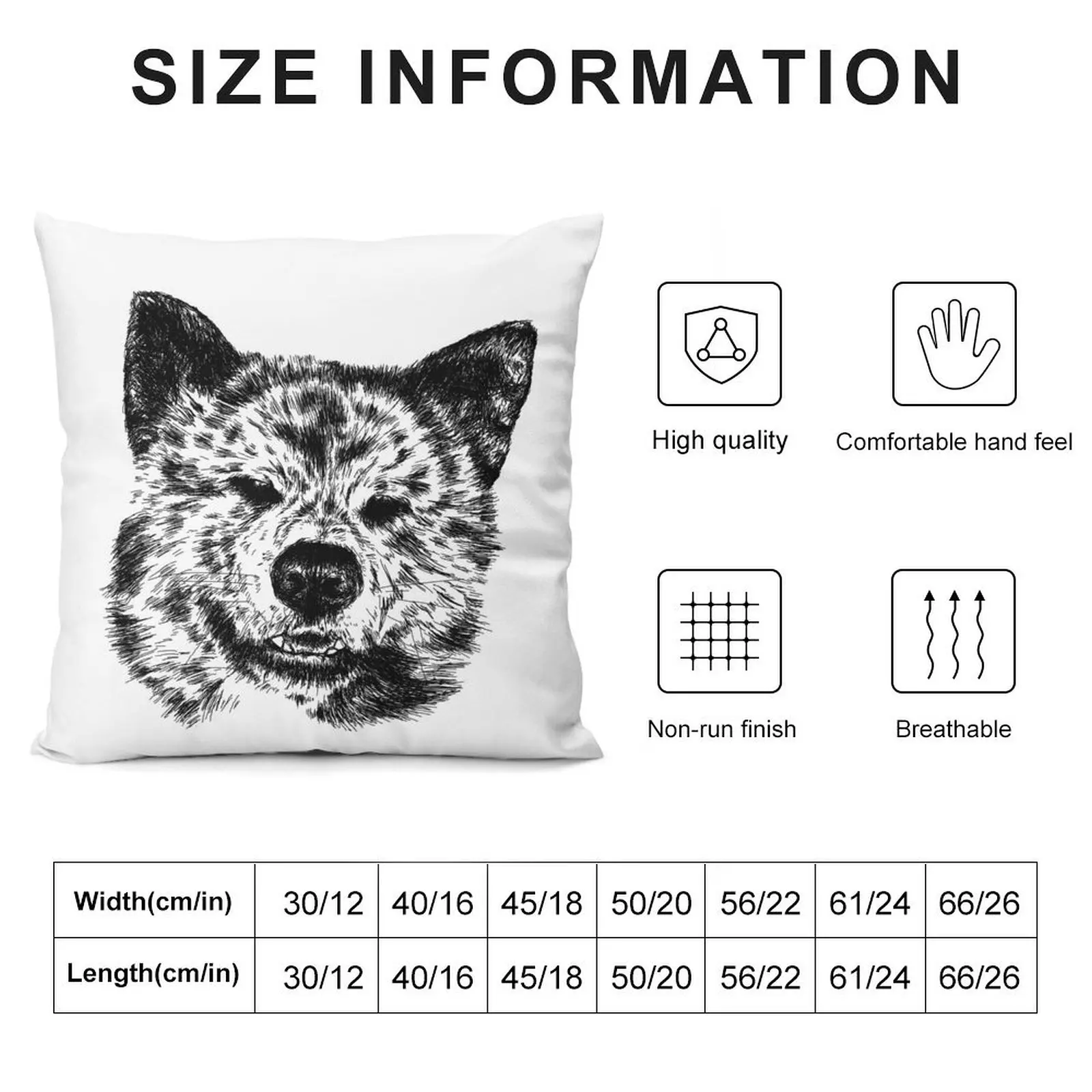 Japanese Akita Inu Throw Pillow covers for pillows Rectangular Cushion Cover pillow