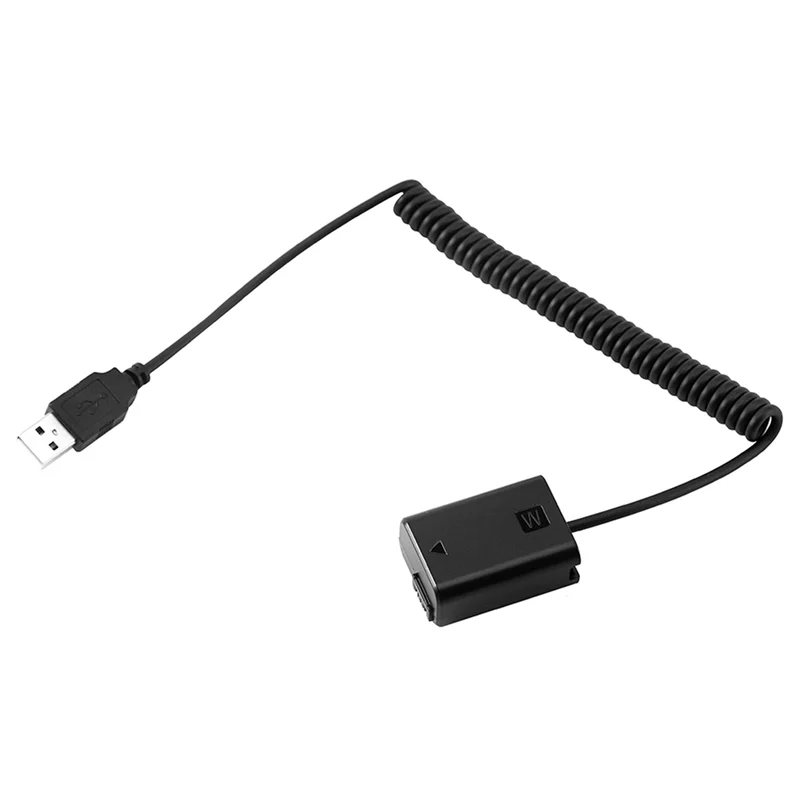 

10X USB Charging Cable NP-FW50 Dummy Battery Spring Wire For Sony A7 A7R A7S A7M A7II A7S2 A7M2 A6500 A6300 DC Coupler-PZZW