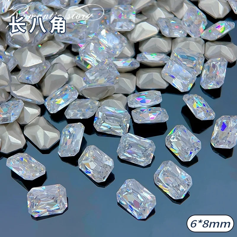 High Carbon Zircon Mixed Shaped diamonds Radiant Cut High hardness brightness Pointed bottomed Gems Used for earrings necklaces
