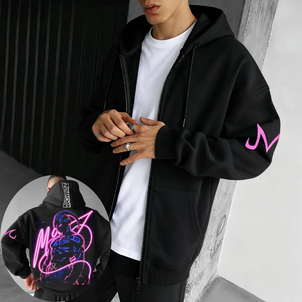 

Dragon Ball Men's Zipper Coat Hoodie Sweater Long-sleeved Jacket Jiren Anime Spring And Autumn Loose Warm Top Winter