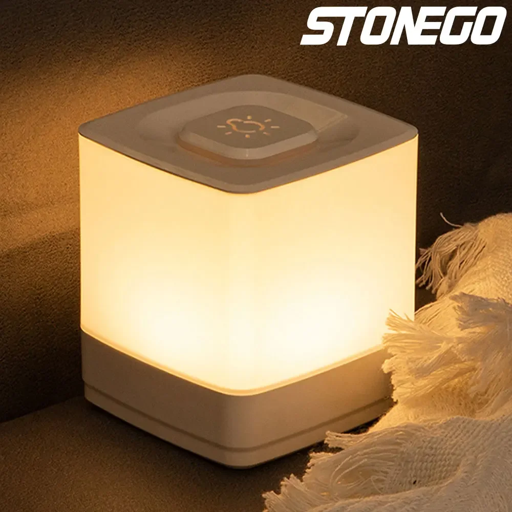 

Eye-Care Soft Light Night Light, Rechargeable Touch Bedside Lamp with Warm Light, Small LED Sleep Companion for Bedrooms