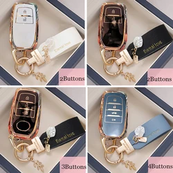 2/3/4 Button Car Key Case Cover for Toyota RAV4 HARRIER Hilux Fortuner Land Cruiser Crown Highland Prado Yaris Cross Aygo X 2022