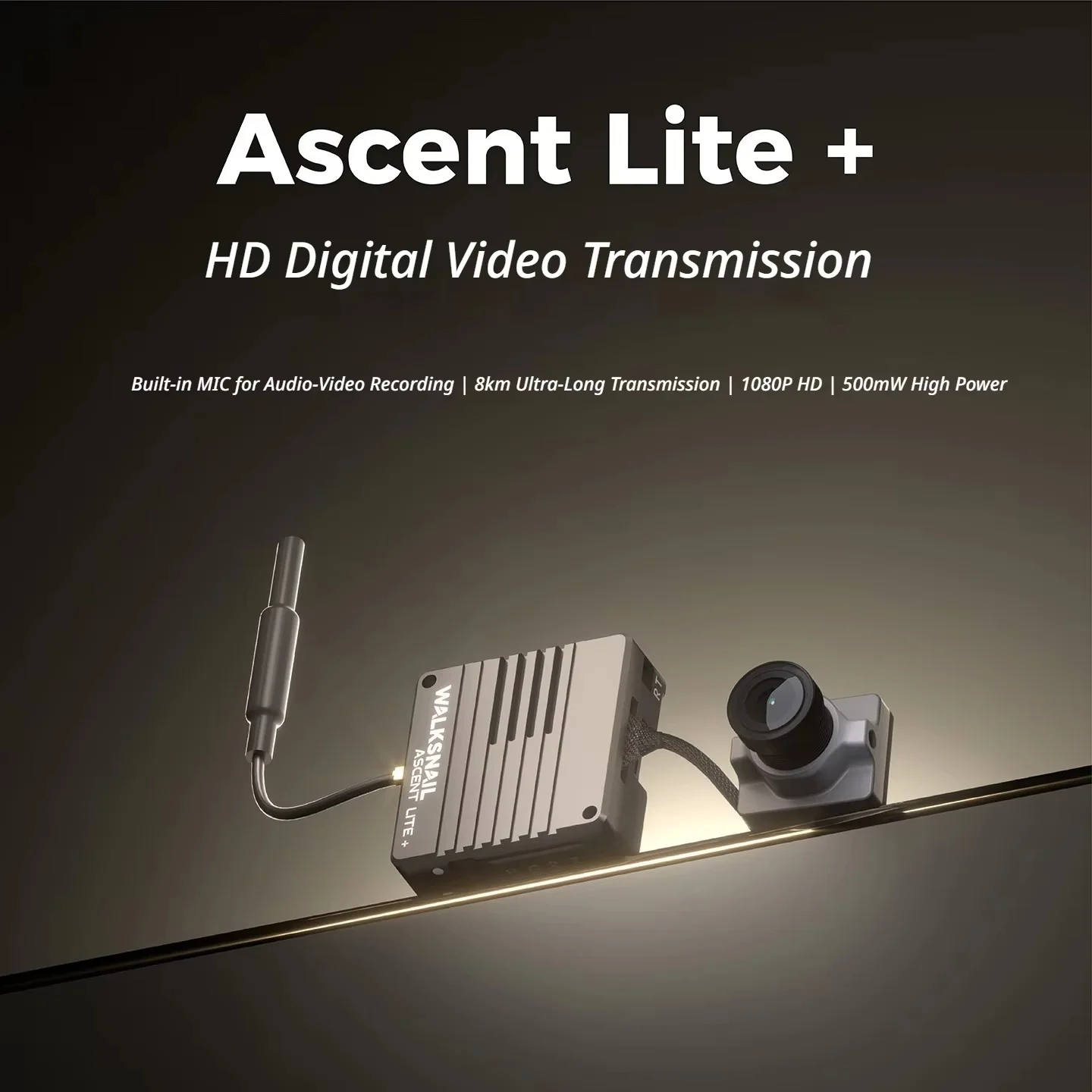 CADDXFPV Walksnail Ascent Lite+ HD Video Transmission with Real-Time Audio Up to 8km Range 1080P/120fps Average 35ms Latency