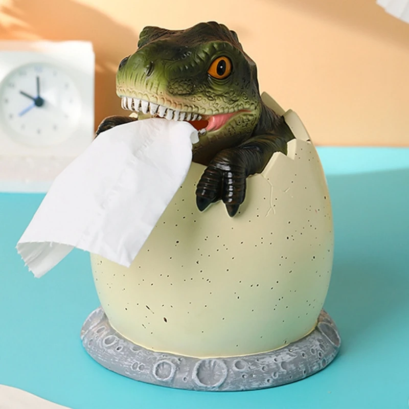 Countertops Toilet Paper Napkin Box Toilet Paper Holder Dinosaur Shape Tissue Box Desktop Decoration Easy to Use Y5GB