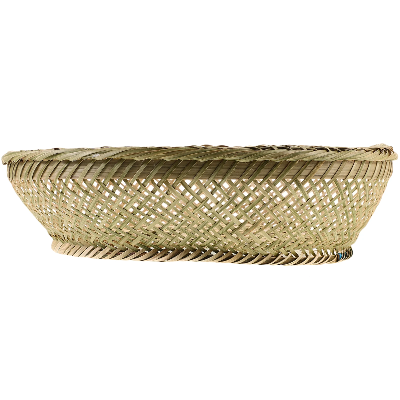

Bamboo Woven Basket 27cm Egg Fruit Vegetable Storage Container H made Portable Rural Style Picnic Basket