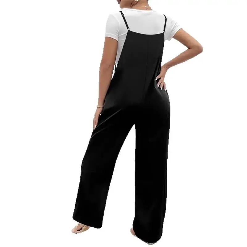 

Summer New Pure Color Casual Commute ket Long Pants Women's Suit Vest Top Set Autumn No Sve Long Trousers