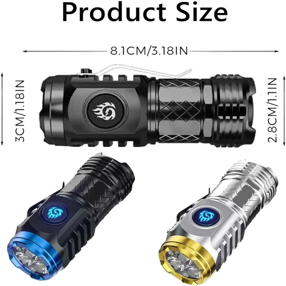 Three-Eyed Monster Mini Flashlight Flash Super Power Waterproof Outdoor Travel