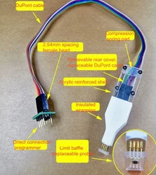 Wholesales 1pcs for Sop8 wson chip download burn write probe spring needle flash eeprom chip burner cable Sop8 wson