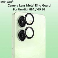 1-2Pack For Umidigi G9A / G9 5G Ultra Thin Clear Camera Lens Protector Metal Ring Guard Tempered Glass Film Cover Shield Cap