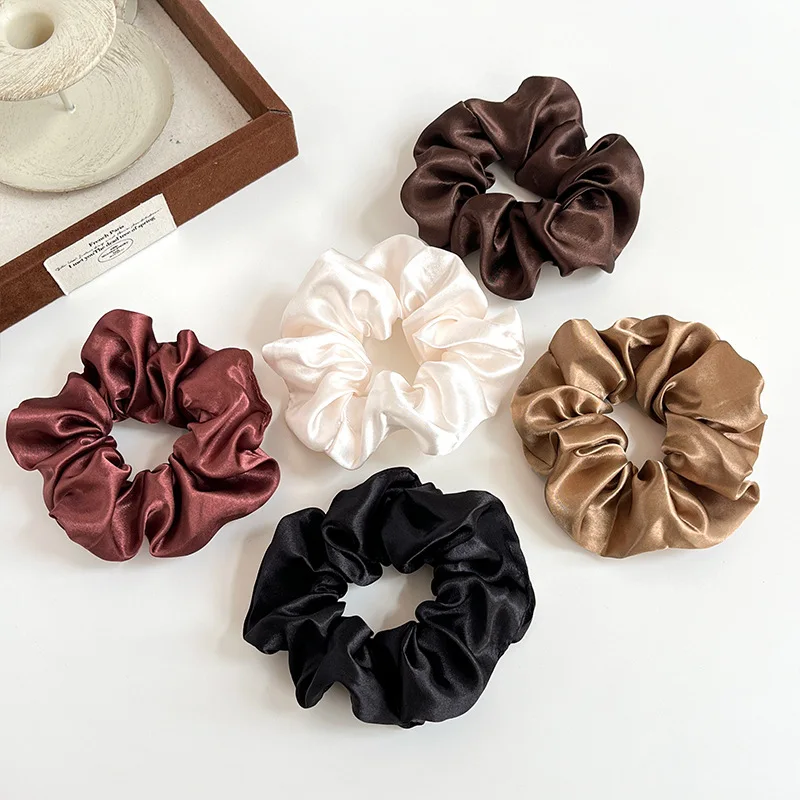 مزاجه بلون الأمعاء الغليظة رباط شعر مرونة بسيطة ذيل حصان Headrope المرأة دائم الشعر الكرة رئيس الشعر حبل