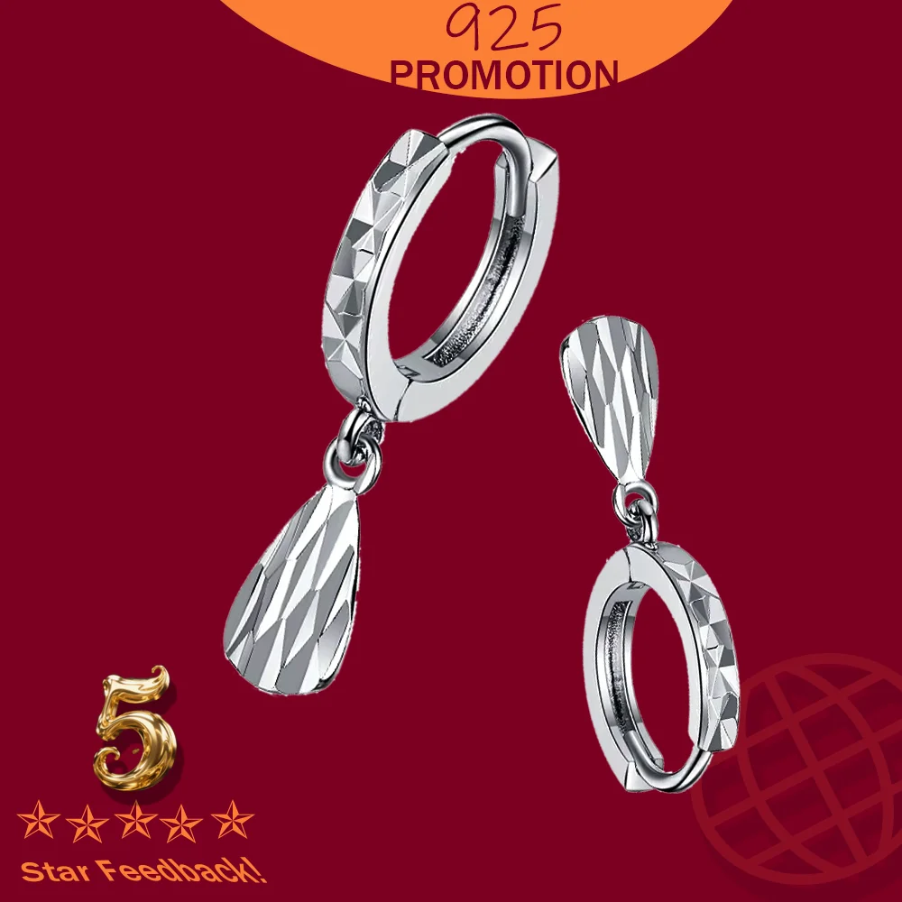 

Серьги-капли с литьем для женщин, модные ювелирные изделия, подарок для девушки, новый штамп, серьги из стерлингового серебра 925 пробы