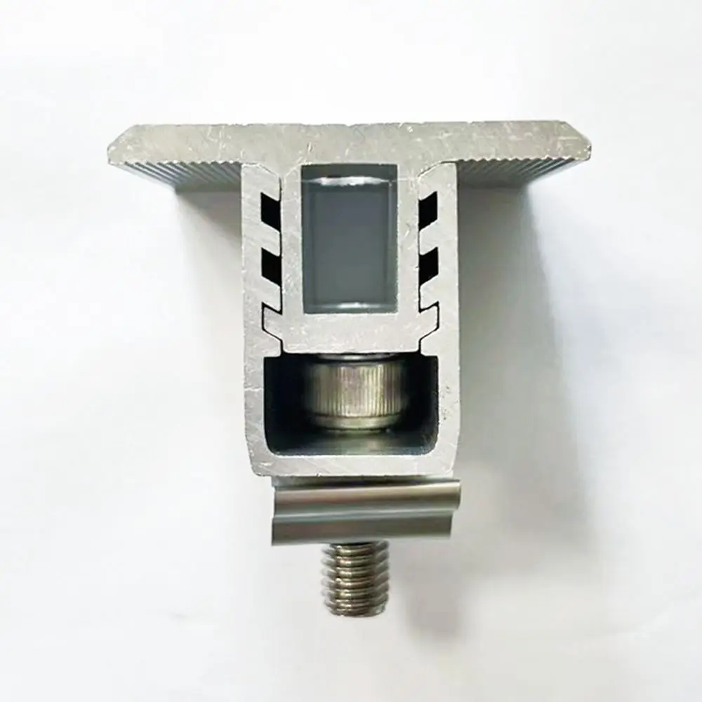 4Pcs Adjustable Solar Panel Clamps Aluminum Side Pressure Solar End Mid Clamp Kit Medium Pressure Durable
