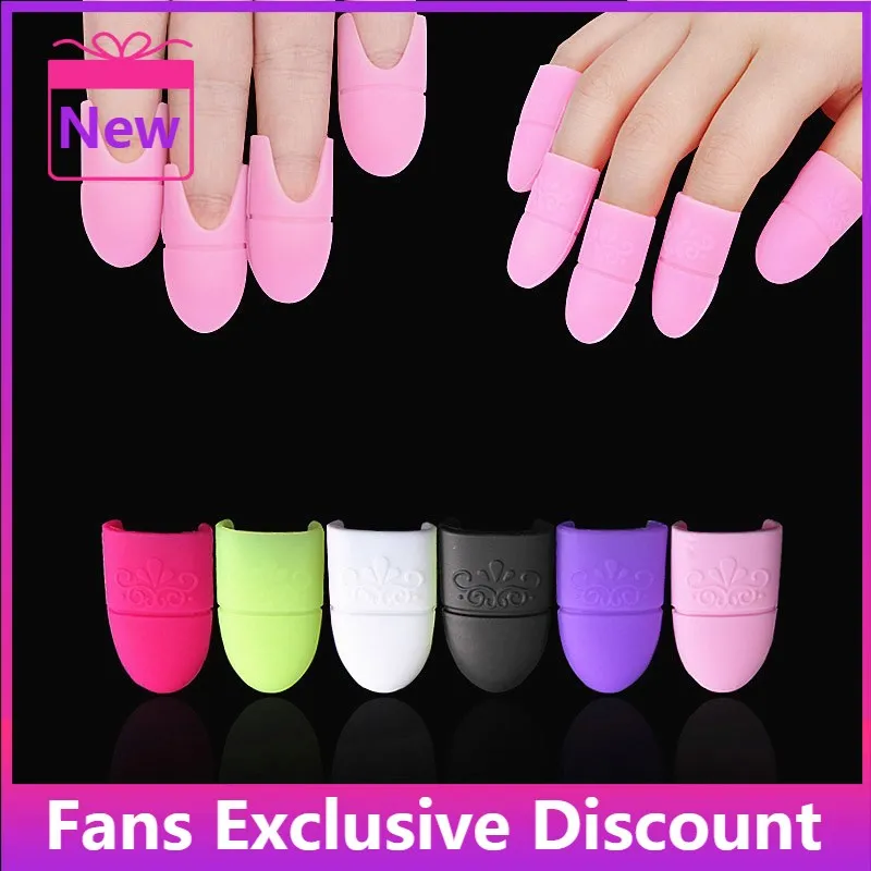 Vendita calda 5 pz Silicone UV Gel smalto rimozione smalto pulito sgrassatore Clip impacchi per unghie Soaker Caps riutilizzabile Nail Art Soak Off Cap