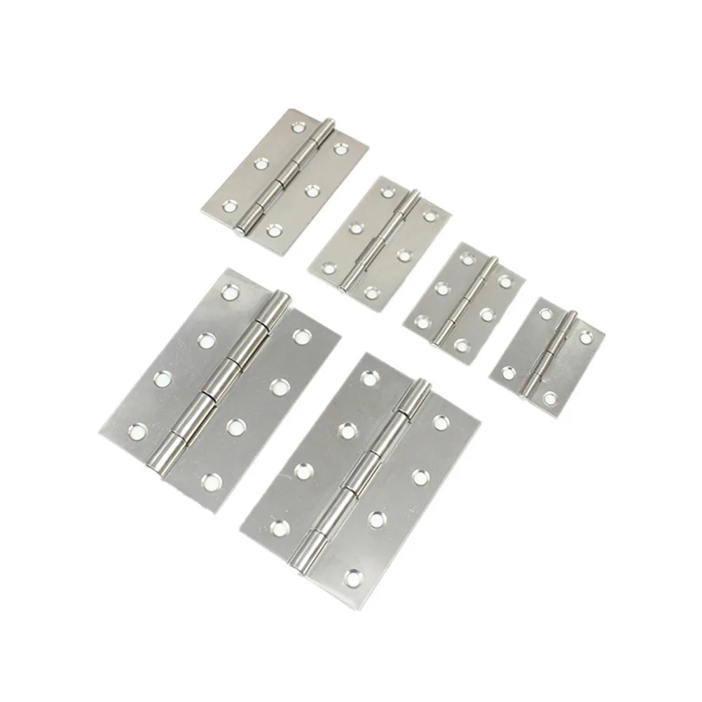 

16Pcs 3 Inch Stainless Steel Hinge Flap for Home Office Shop Wooden Box with 6 Mounting Holes Silver Door Hinge