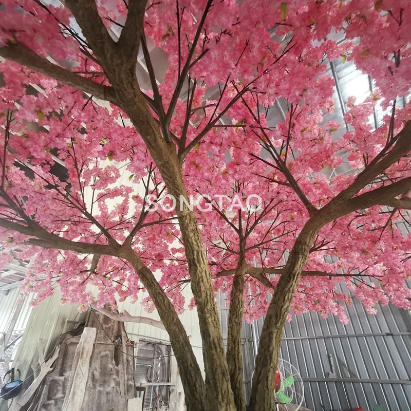 custom.Song tao New products large flower tree 3.high and 6m  artificial cherry blossom tree for Songtao