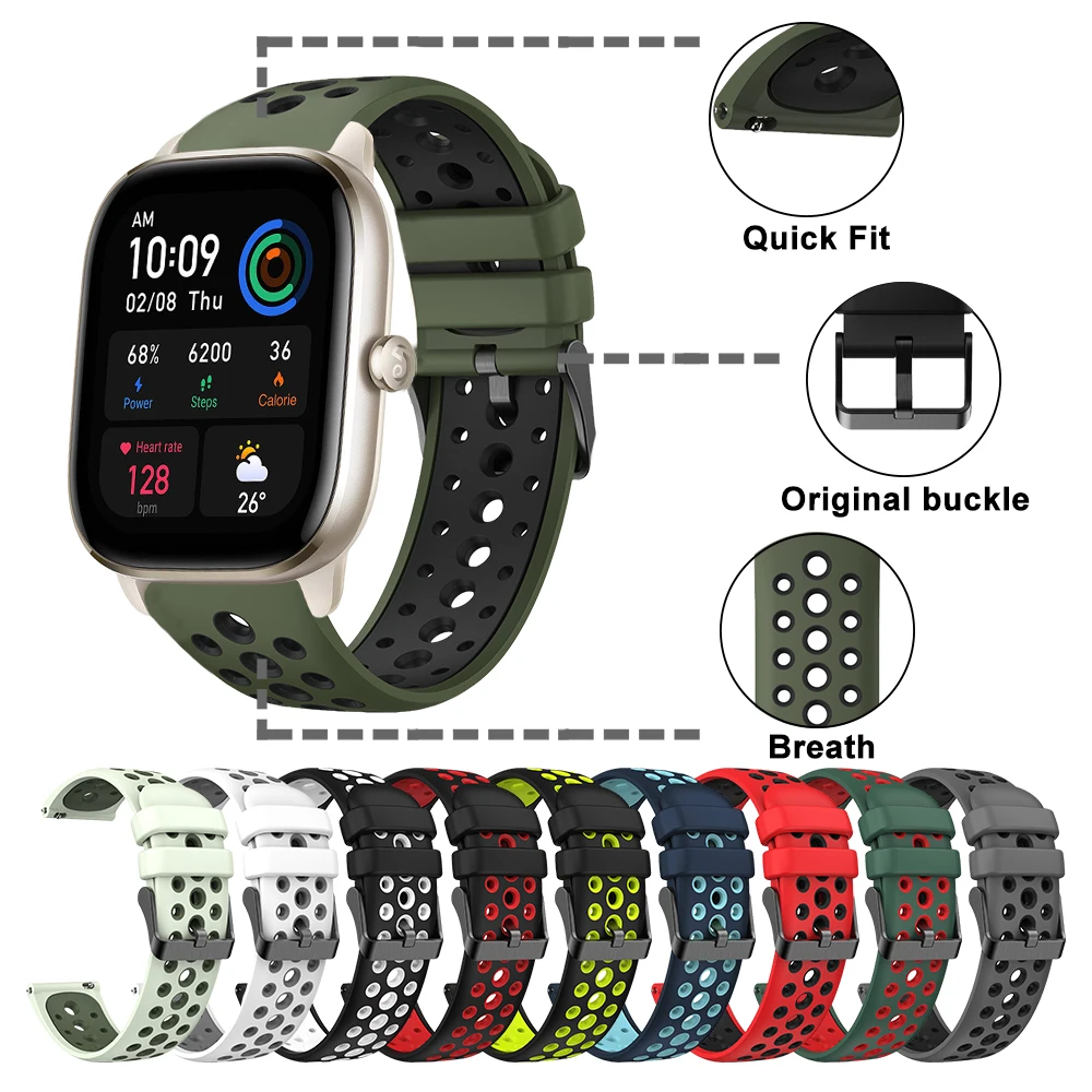 Spruce Green strap for Amazfit GTR Mini Two tone Accessory strap for Amazfit GTS 2Mini Original Man Band for Amazfit GTS 20mm