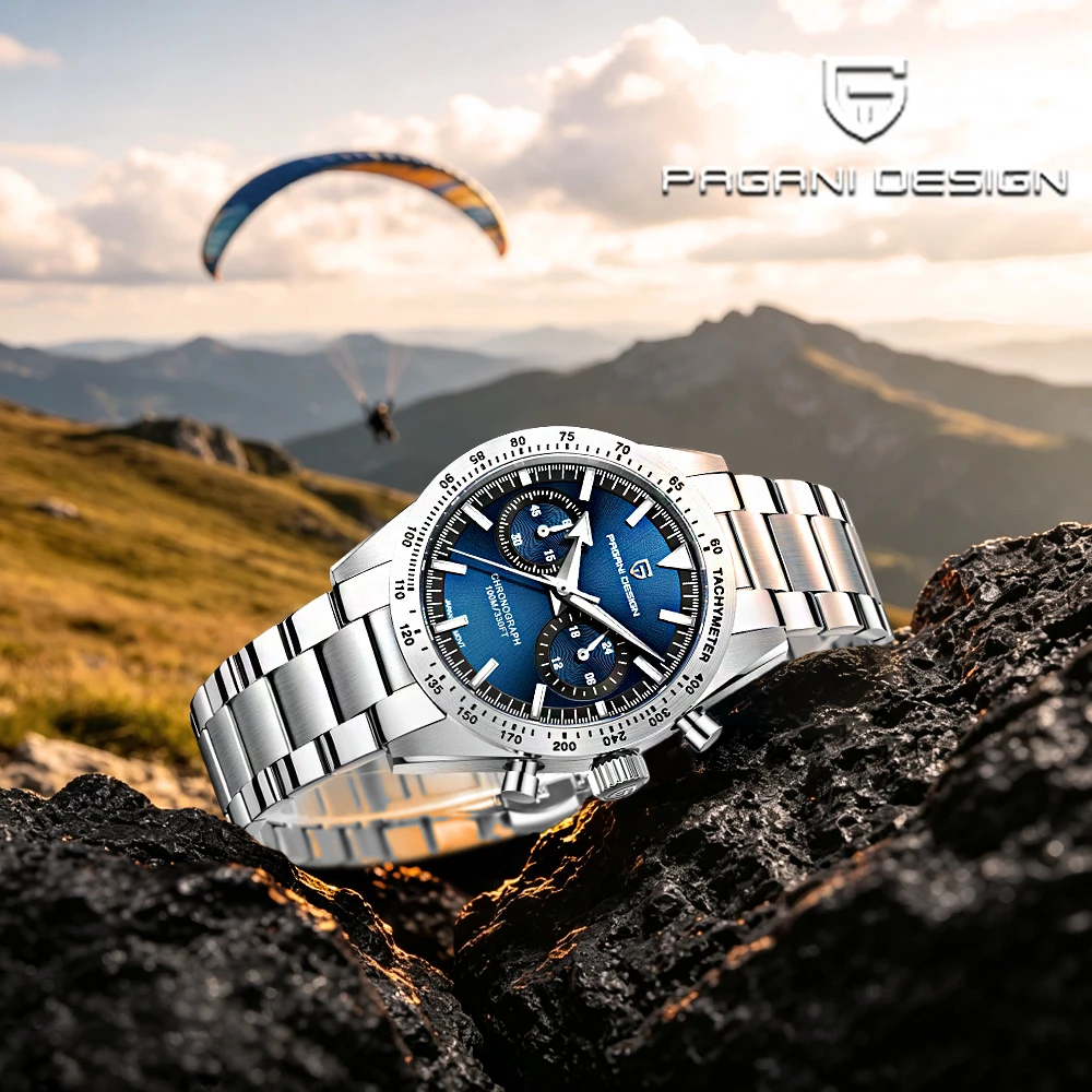 2026new Pagani design outdoor leisure men's watch Moon Quartz watch men's VK64 sports Chronograph Ar Sapphire clock Reloj Hombre