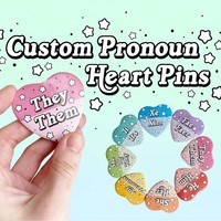 Personalized Photo Anime Brooches DIY Heart-shaped Badges Customized Handmade Handwriting Text Logo Pins Accessory Gift for Kids