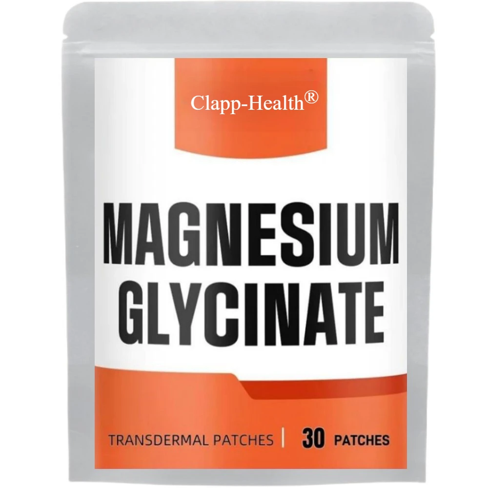 30 Patches Magnesium Glycinate Transdermal Patches for Brain Health, Bone Health, Energy