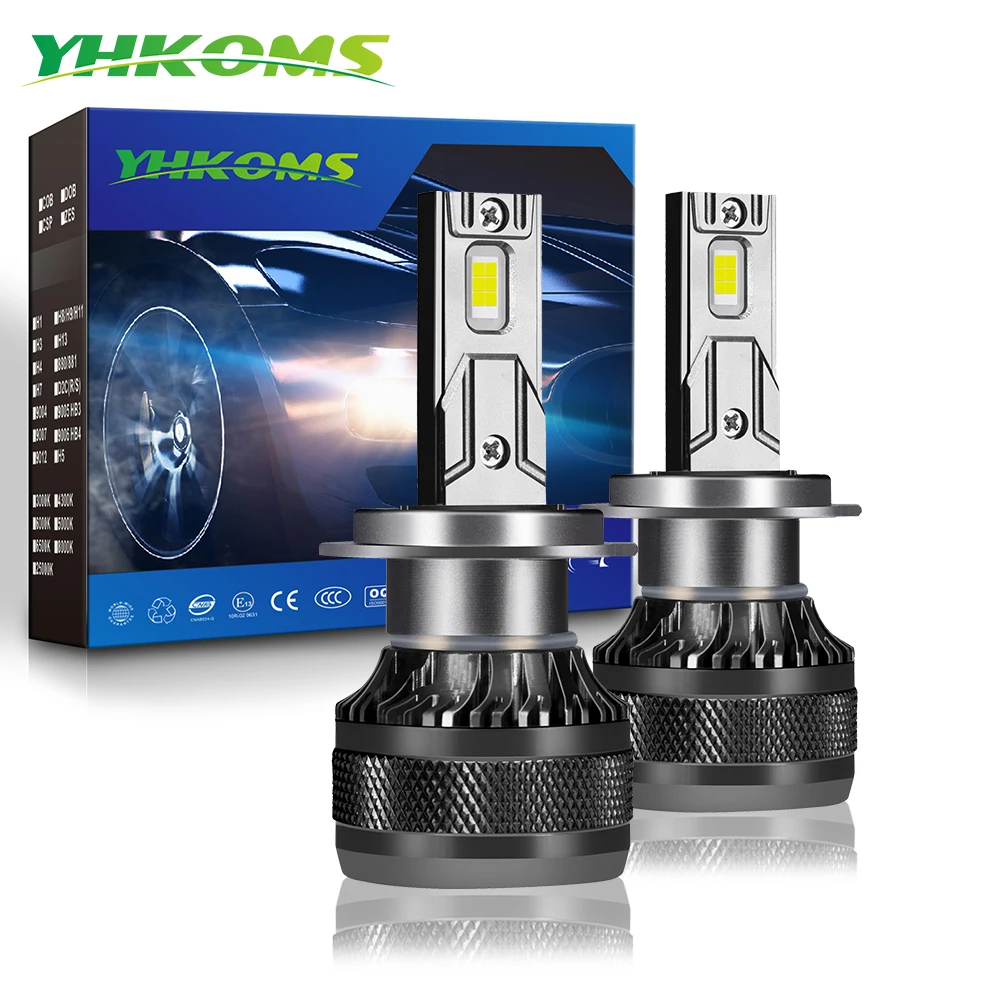 YHKOMS High Power CSP H4 H7 LED 200W 30000LM H1 H8 H9 H11 Car LED Light Bulbs 9005 HB3 9006 HB4 9012 HIR2 Auto Fog Lamp 6000K