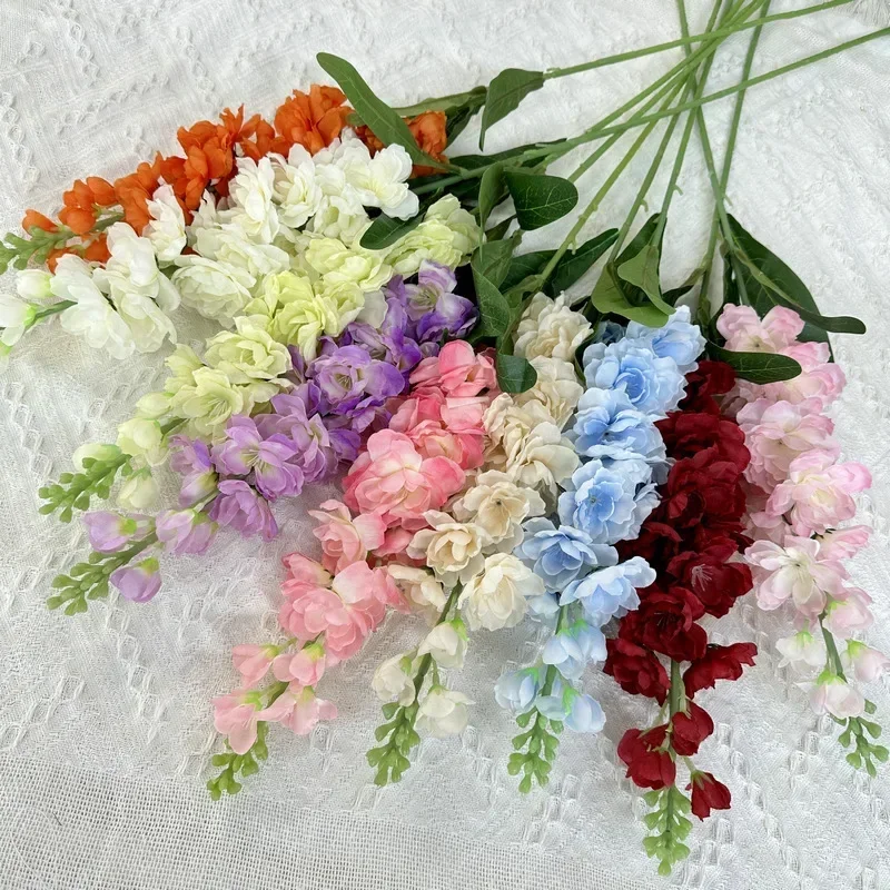 Simulation Flowers Silk Swallow Floral  Shopping Mall Decorative Artificial Swallow Branch Champagne Flower Hall Decoration