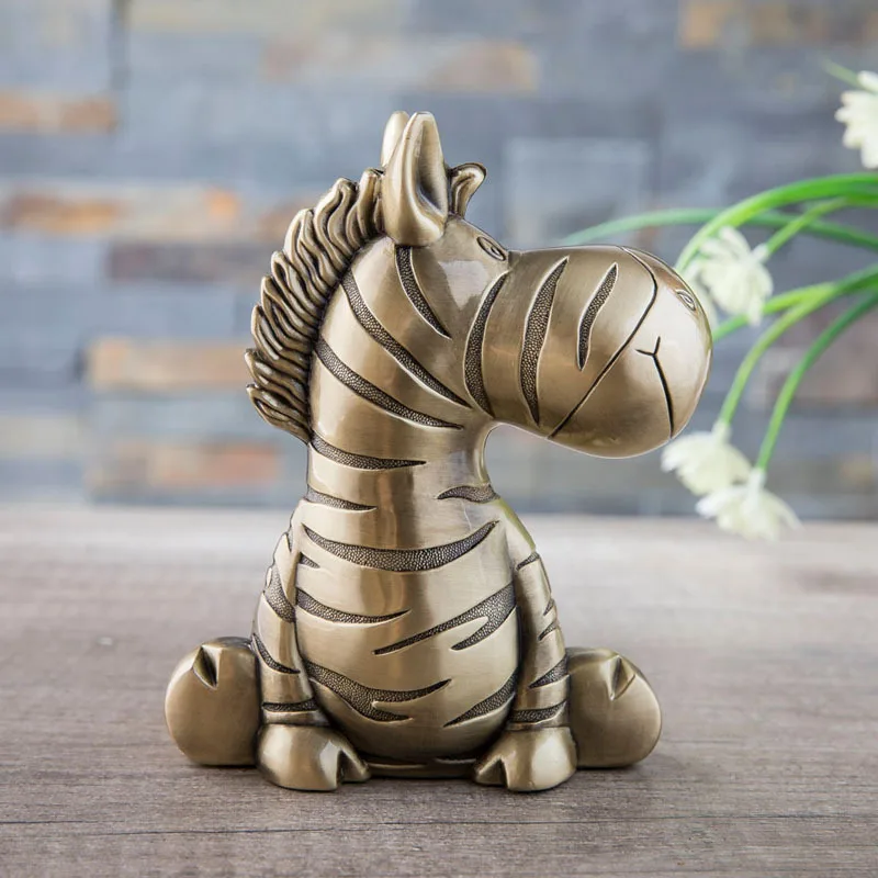 Anti-drop Metal  money box saving box , Cute Animal Banknote Coin Piggy Bank Home Decoration Children's Festival Birthday Gifts