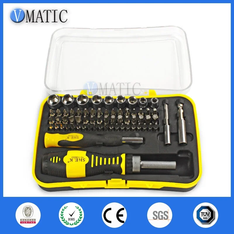 Free Shipping 65 In 1 Screwdriver Set Crv Material Socket With Magnetic Screwdriver Ratchet Screwdriver Combination Repair Tools