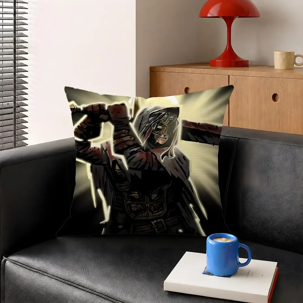 Game Darkest Dungeon DD Gothic RPG Cushion Cover Decorative Pillowcase Soft Short Plush Cozy Durable Sofa Home Decor Items Gift