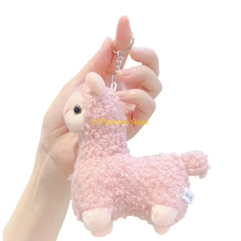 Y5GC Playful Llamas Keychain Plush Toy Like Design Trendy Phone Charm Lanyard Great Gift For Friend And Family