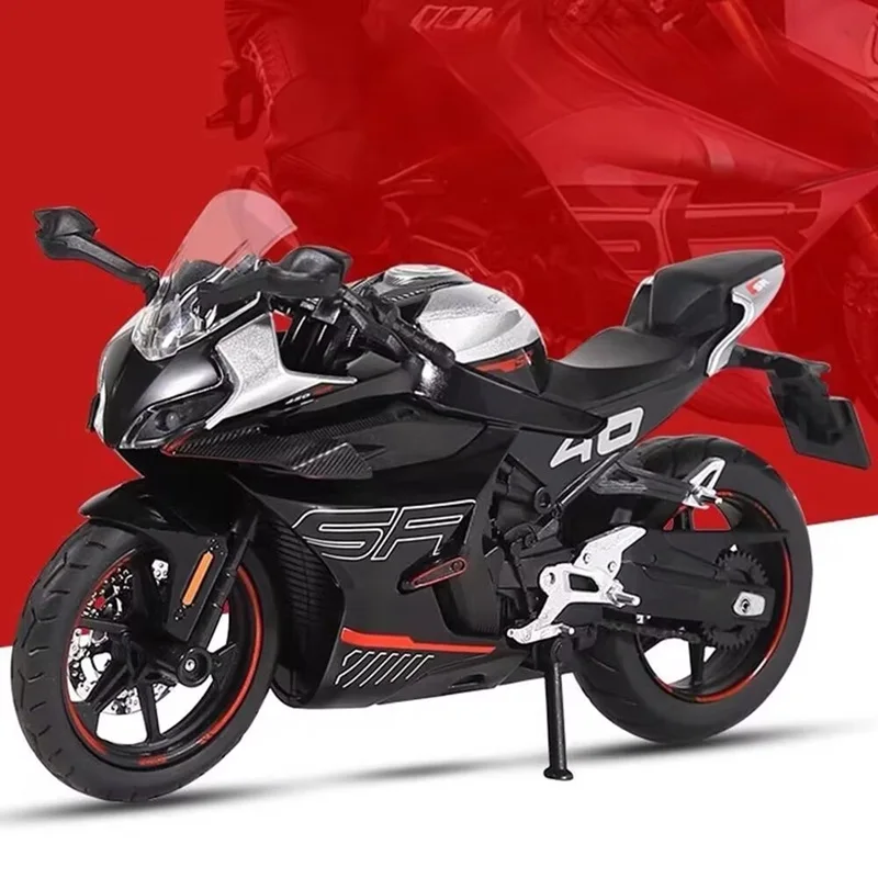 1/12 CFMOTO 450SR Alloy Racing Motorcycle Model Diecast Metal Street Sports Motorcycle Model Simulation Sound Light Kid Toy Gift