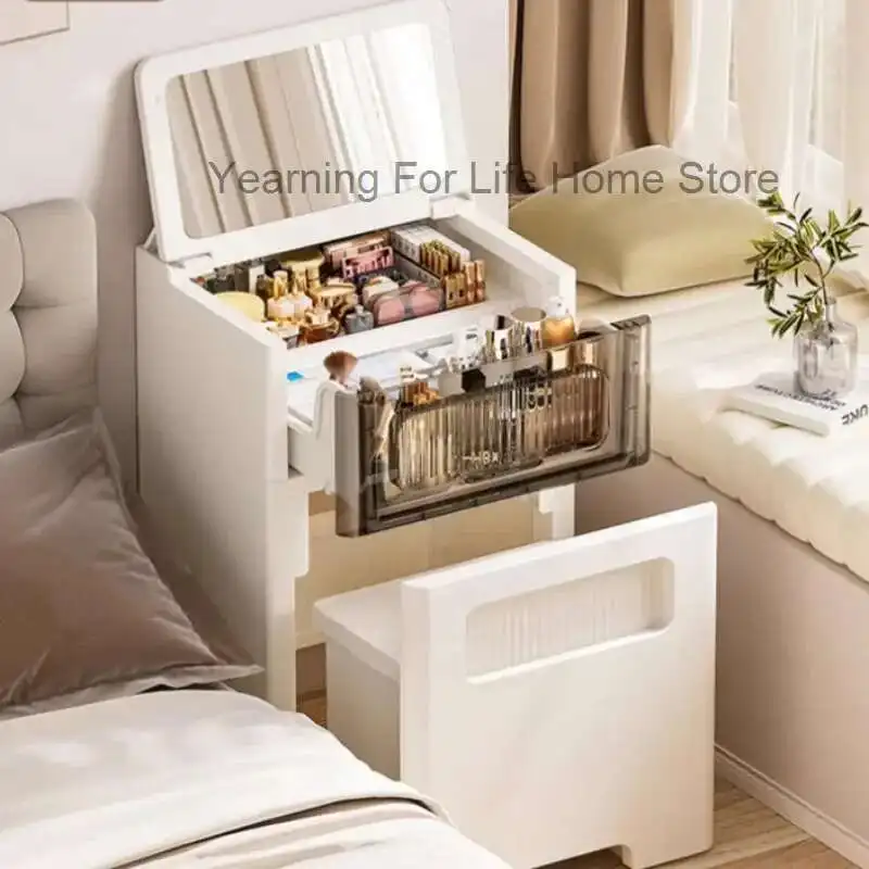 

3 in 1 Vanity Dresser Desk with Mirror Small Make Up Vanity Set Makeup with Drawer Dressing Table for Bedroom Home Furniture