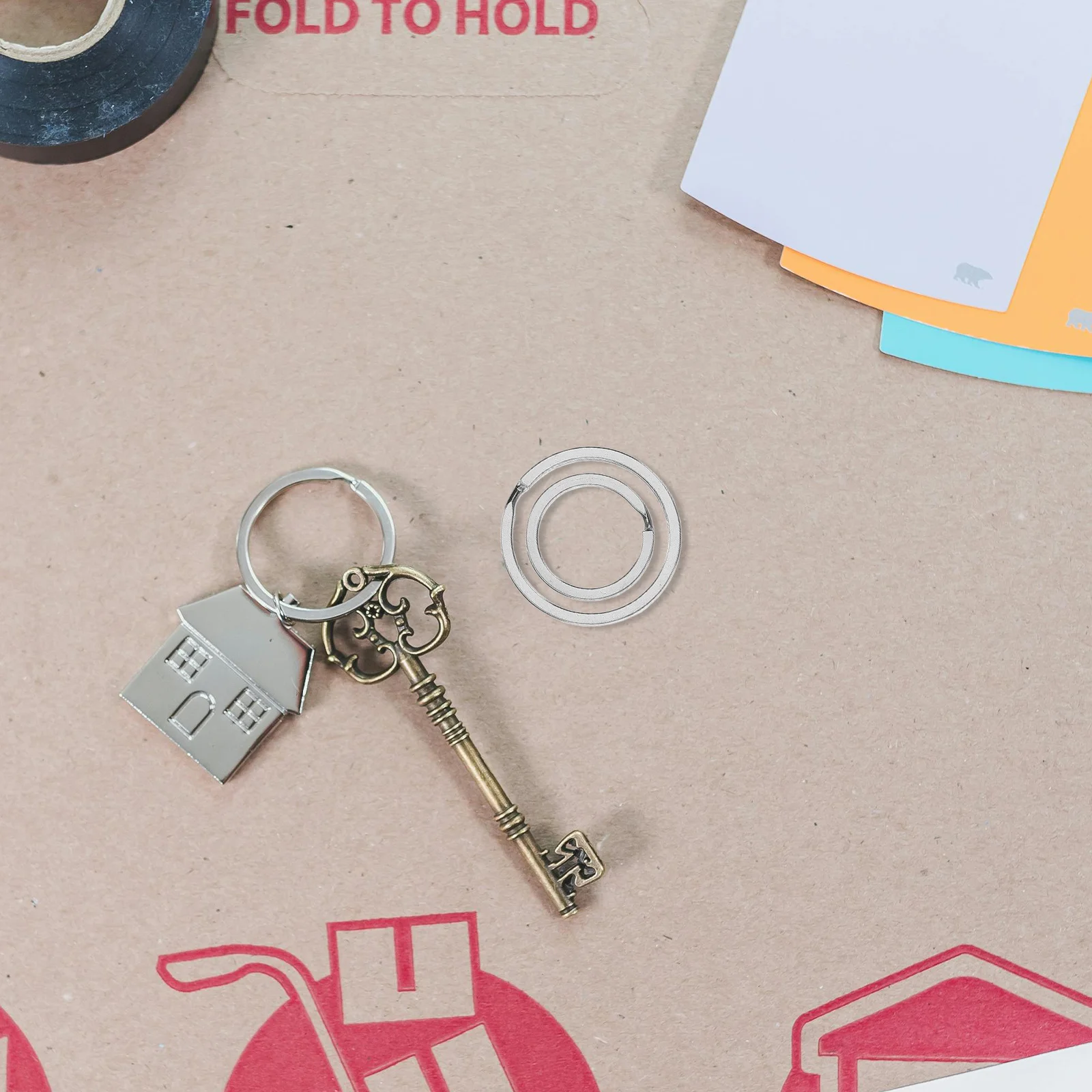 15Pcs Metal Double Layer Key Rings Heavy Duty Keychain Organizer Secure Key Holder Car House Office Durable Multipurpose