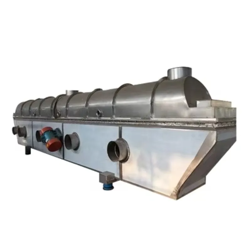 Vibrating Fluid Bed Drying Oven Automatic Sugar Salt Food Processing SUS316L Continuous Electric Dryer OEM Customized
