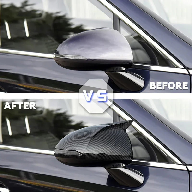 Suitable for modern Sonata DN8 2020 2021 rearview side mirror cover decorative shell with carbon fiber texture appearance