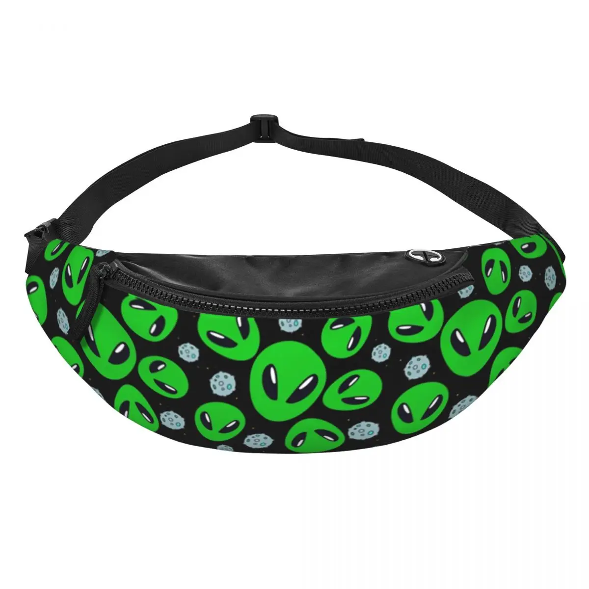 Casual Outer Space Galaxy Alien Fanny Pack Women Men Crossbody Waist Bag for Running Phone Money Pouch