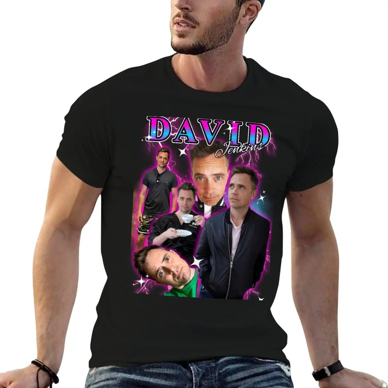 Camiseta retro de David Jenkins, camiseta de algodón para hombre, camiseta de algodón de alta calidad, camisetas 100% estampadas para hombre