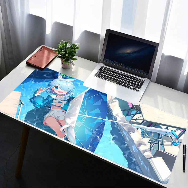 Mouse Pad PC Non Slip Rubber HD Mousepad Laptop Gamer Cabinet Keyboard Pad Office Computer Gaming Desk B-blue Archive Mouse Mat