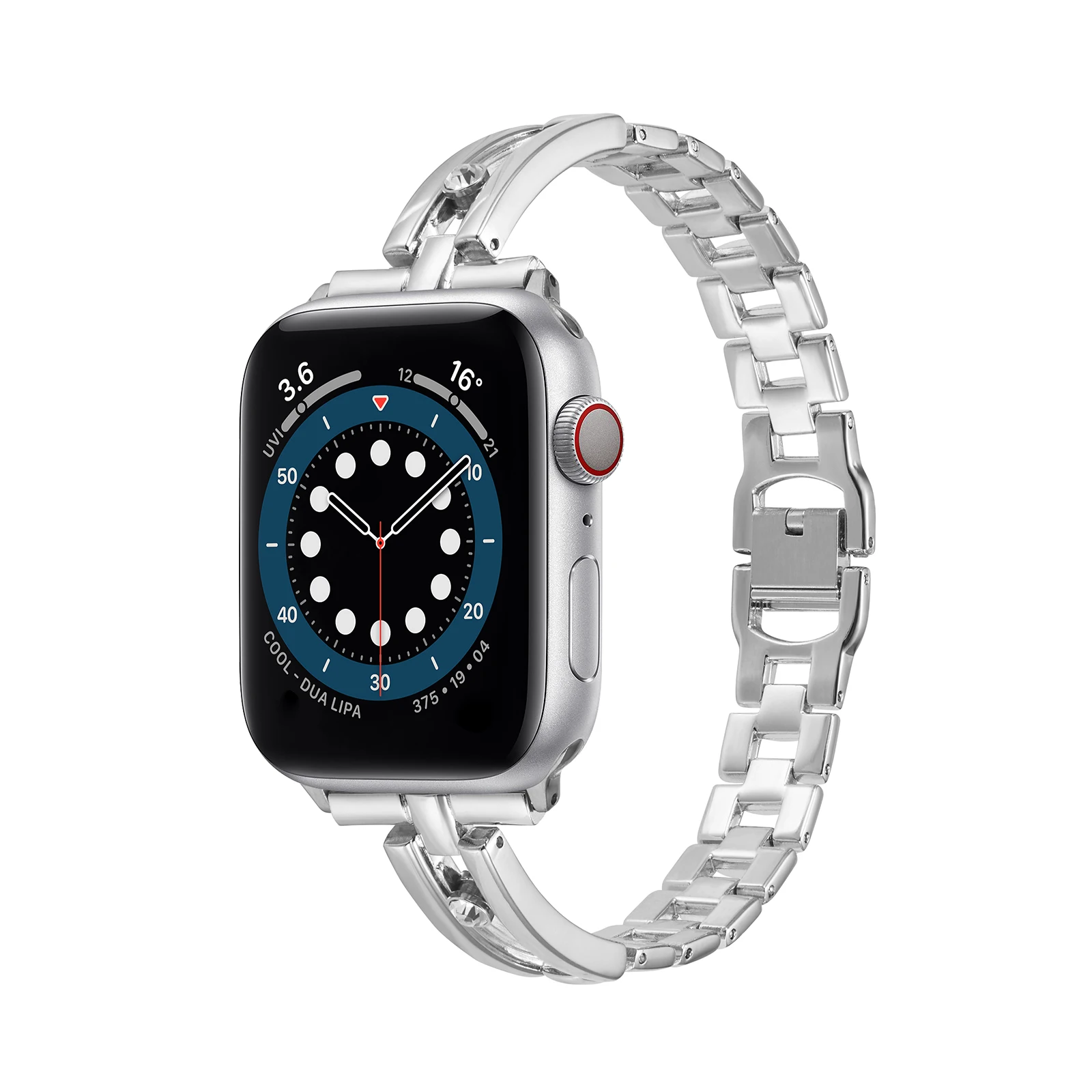 Rundes Diamant-Gehperlenarmband für Apple Watch 42 mm-45 mm 38 mm 49 mm 40 mm 41 mm. Stilvolle Persönlichkeit für Iwatch 9-1 Ultra-Armband