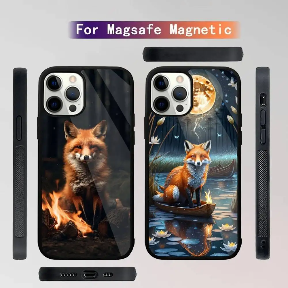 

Cute Animal Fox Phone Case For iPhone 16,15,14,13,12,11,Plus,Pro,Max Mini Magsafe Magnetic Wireless Charging