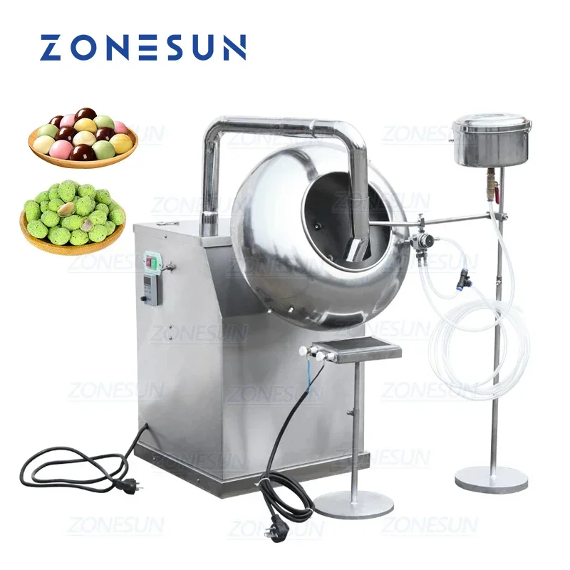 

ZONESUN Peanut Chocolate Sugar Coating Machine BY-800 Stainless Steel Candy Coater Machine