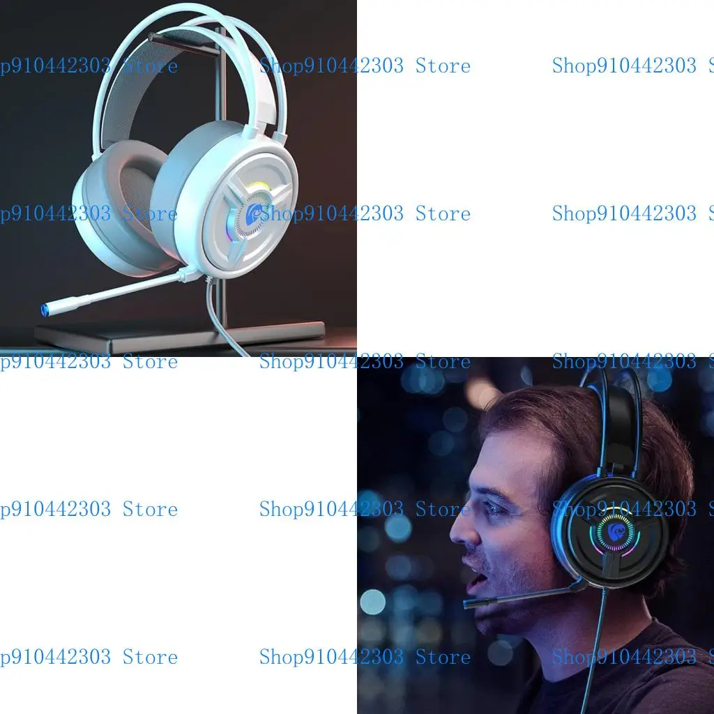 L4MD Gaming Headsets Bass Stereo Over-Head Earphone Casque for Computer Game Console Comfortable to Wear